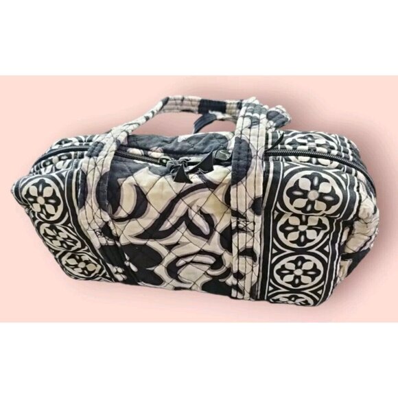 Vera Bradley Night & Day Retired Pattern Small Duffle Bag lots of pockets Purse - Picture 9 of 14